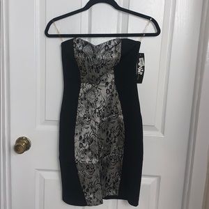 Strapless mini dress